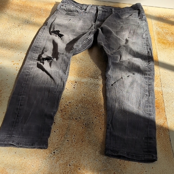 Levi's | 512 Black Acid Stretch Jeans with Distressed Vintage Style Size 32 - Picture 5 of 10
